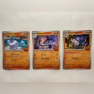 Pokémon Cards Trick or Trade - Litwick, Lampent, and Chandelure Set